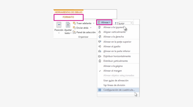 Configuración De La Cuadrícula - Repères D Alignements Word, transparent png download