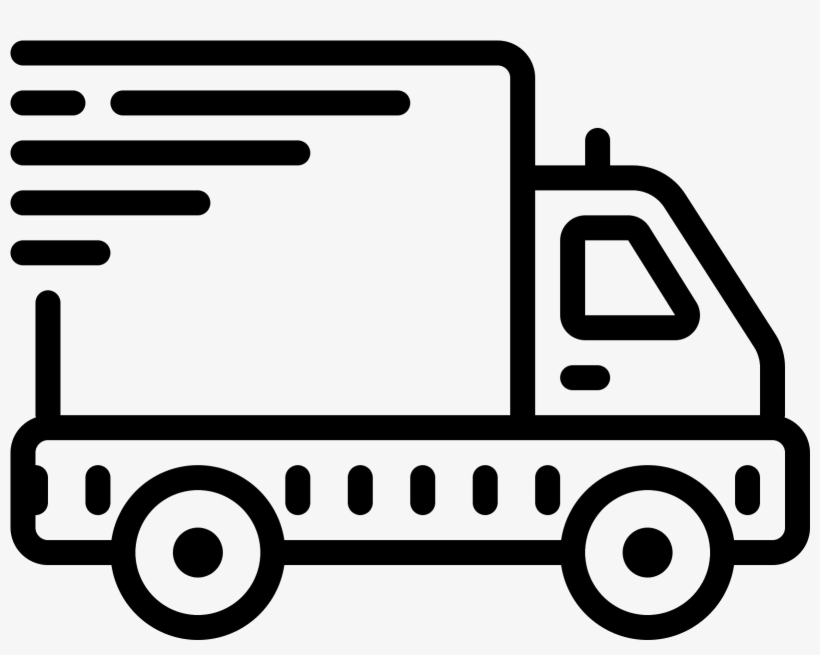 It's A Drawing Of A Moving Van - White Food Delivery Png, transparent png download