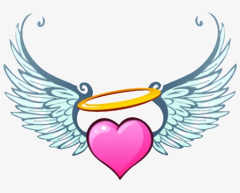 Report Abuse - Angel Wings Heart Clip Art, transparent png download