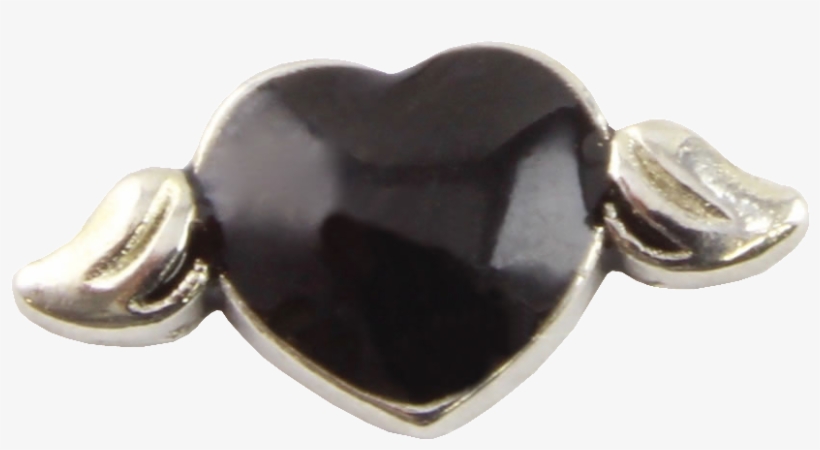 Black Heart Wings Charm - Infinity Love Hd Charm Set, transparent png download