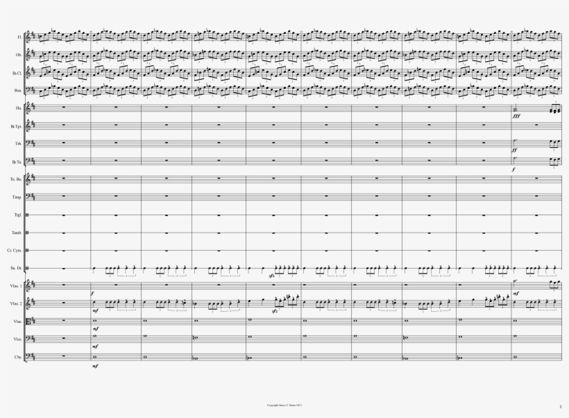 Sheet Music 3 Of 13 Pages - Number, transparent png download