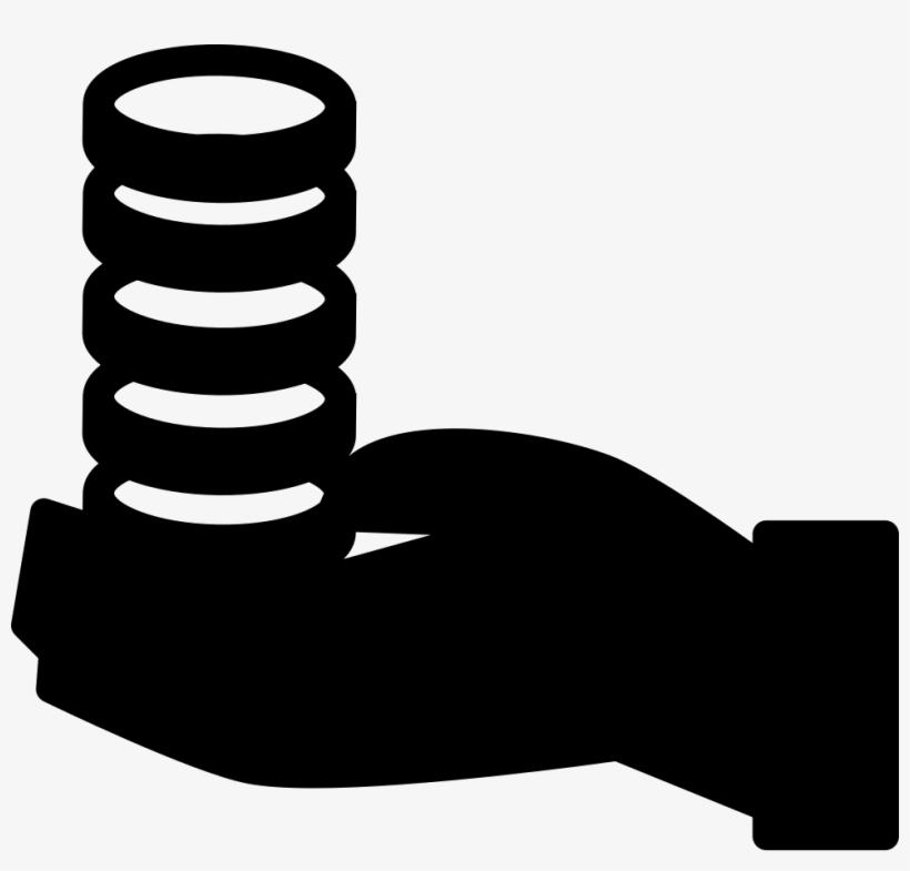 Money Cash Coins Hand Comments - Рука Деньги Иконка, transparent png download