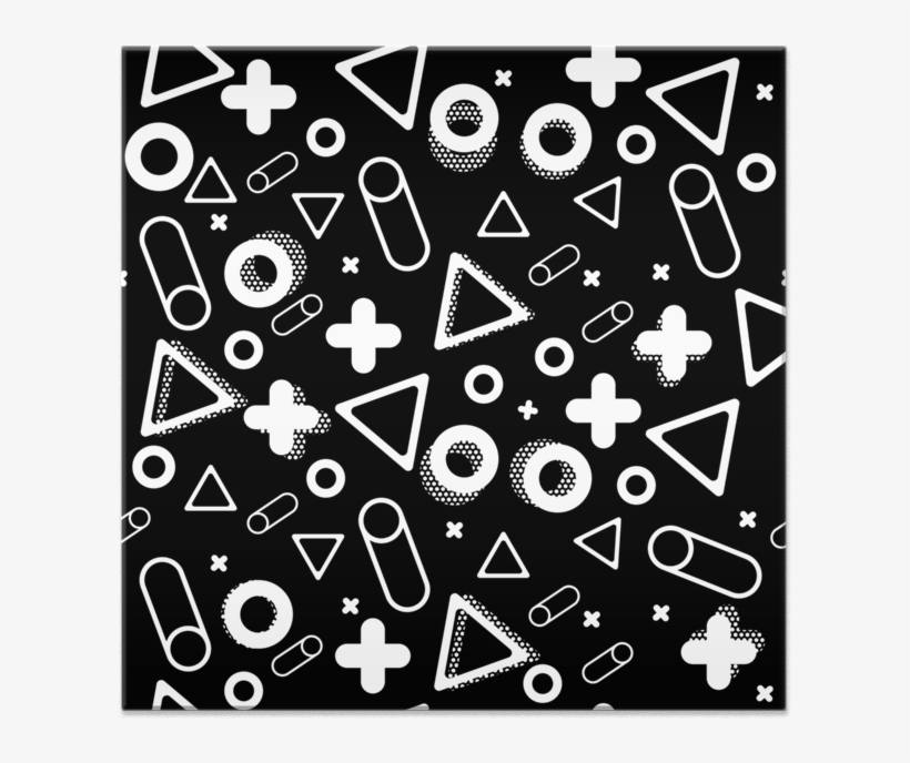 Azulejo 90's Retro Shapes Patterns De Tobias Fonsecana - T-shirt, transparent png download