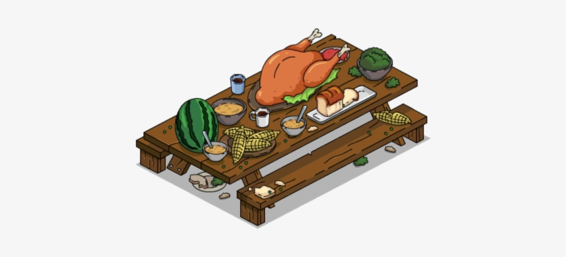 Outdoorfeasttable - Table, transparent png download