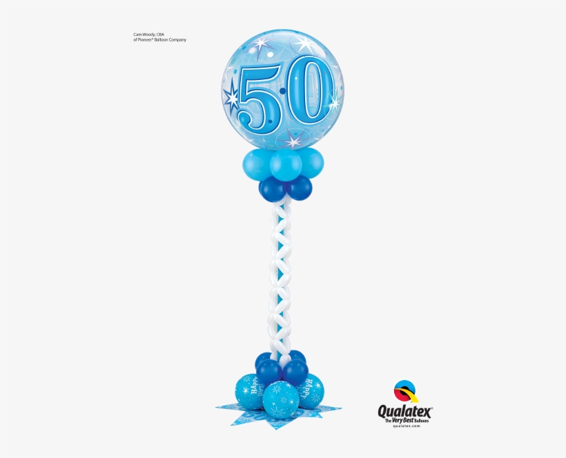 22" Single Bubble 50 Blue Starburst Sparkle - Mylar, transparent png download