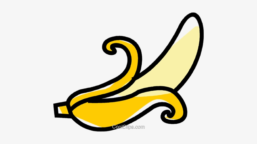 Peeled Banana Royalty Free Vector Clip Art Illustration, transparent png download