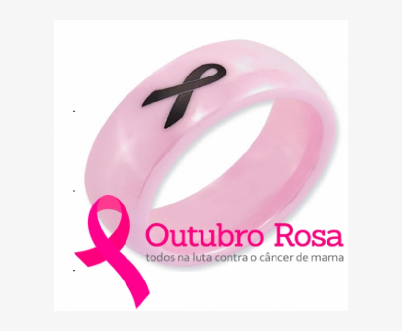 Anel De Ceramica Outubro Rosa - Ceramic, transparent png download