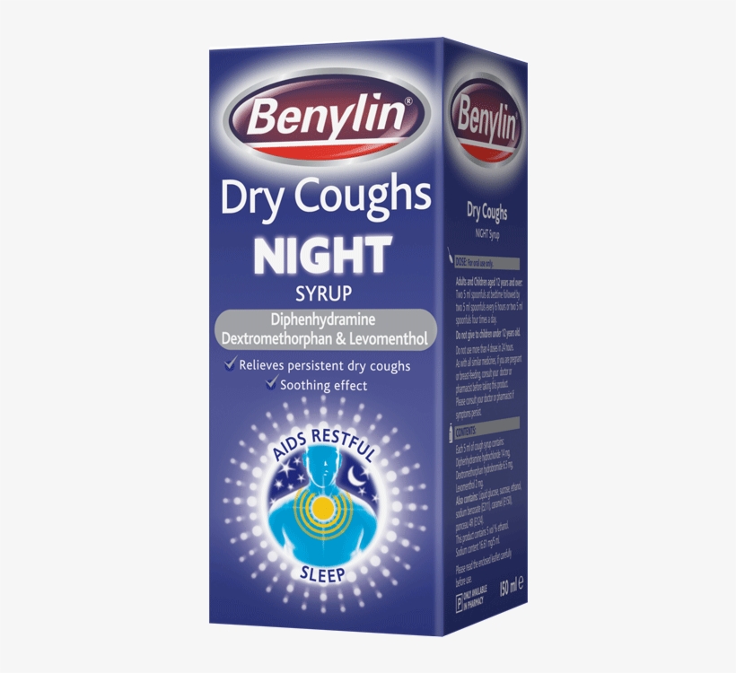 Benylin Dry Cough Night, transparent png download
