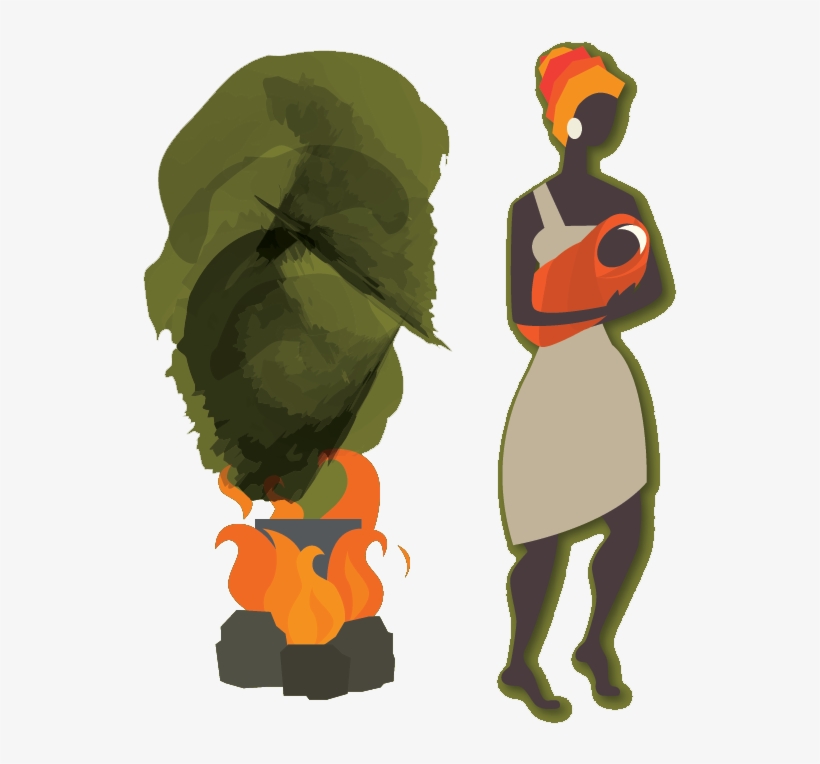 Emmah's Baby Is Coughing Badly Because Of Smoke From - Illustration, transparent png download