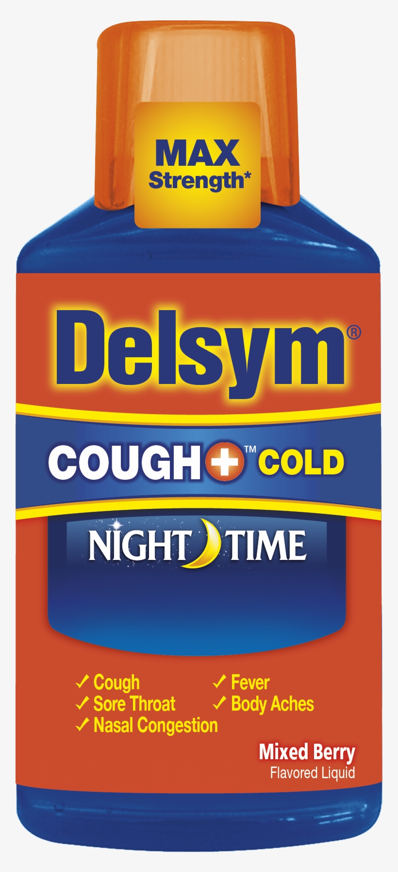 Delsym® Cough Cold Night Time - Delsym Cough Medicine, transparent png download