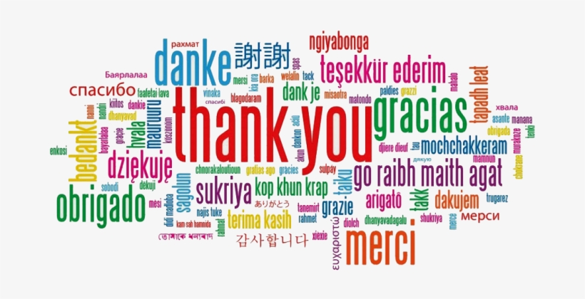 Don't Miss Out On All The Fun - All Language Thank You, transparent png download