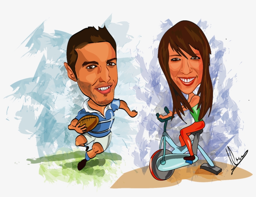 Pareja - Pareja Deportes En Caricatura, transparent png download
