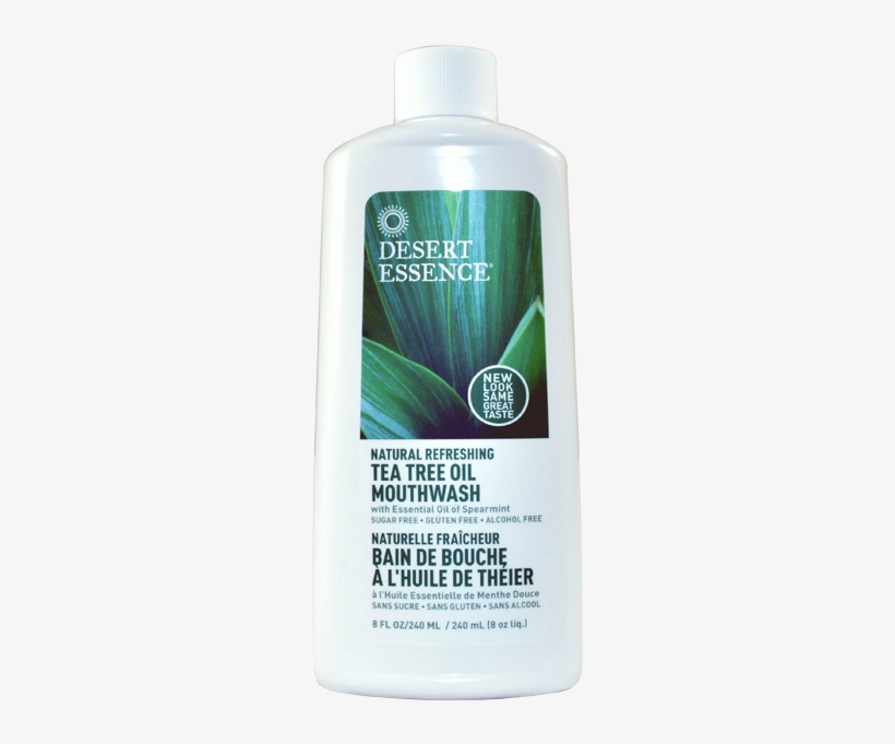 Desert Essence Tea Tree Mouthwash Bottle 8 Oz - Desert Essence Tea Tree Oil Mouthwash Spearmint --, transparent png download