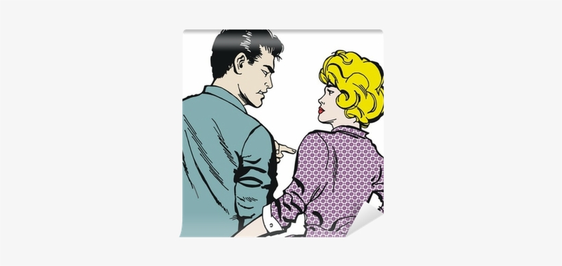 Ilustracion Con Una Pareja De Jovenes Wall Mural • - Moscow, transparent png download