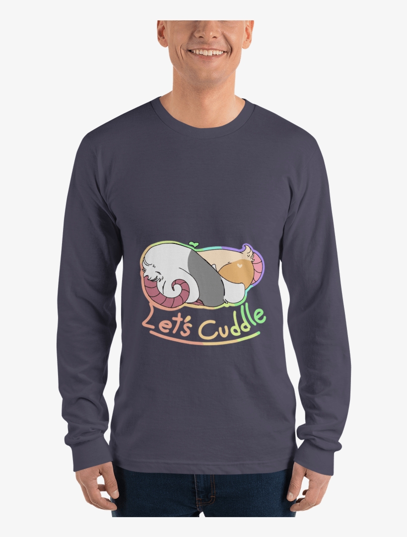 Cuddling Rats - Long-sleeved T-shirt, transparent png download