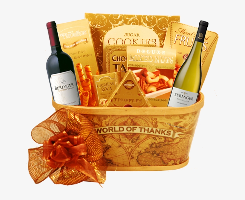 Wine Gift Basket Png, transparent png download