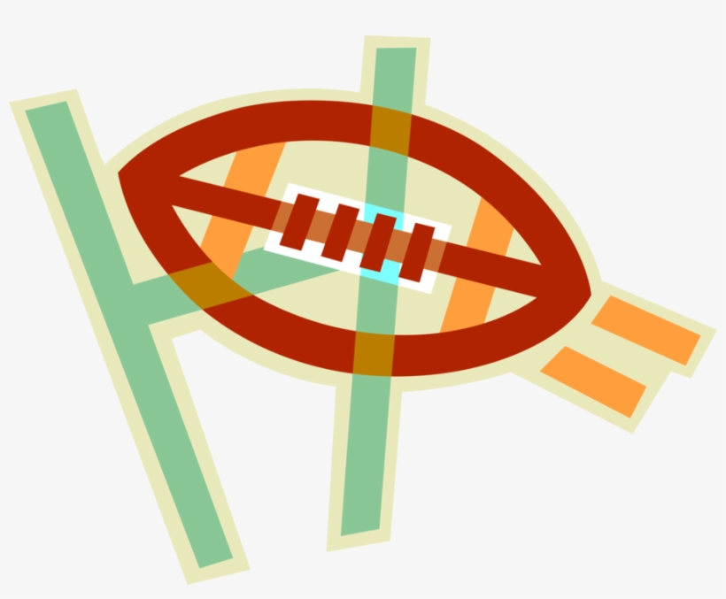 Vector Illustration Of Football Game Sports Ball And - Cross, transparent png download