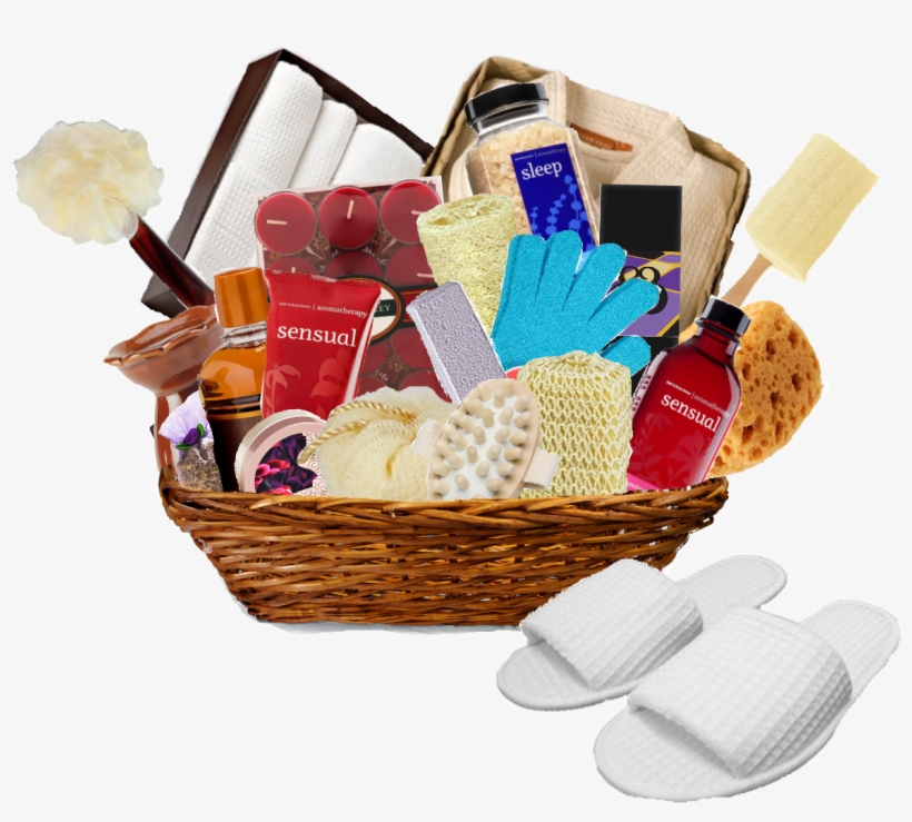 143lsb Luxury Gift Basket - Waffle Open Toe Adult Slippers Cloth Spa Hotel Unisex, transparent png download