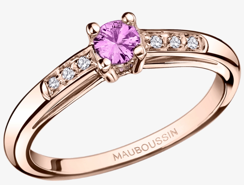 Bonjour Les Amoureux Ring, Pink Gold, Pink Sapphire - Mauboussin Tu Es Le Sel, transparent png download