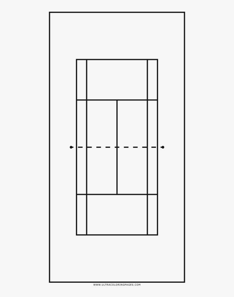 Tennis Court Coloring Page - Quadra De Tenis Para Colorir, transparent png download