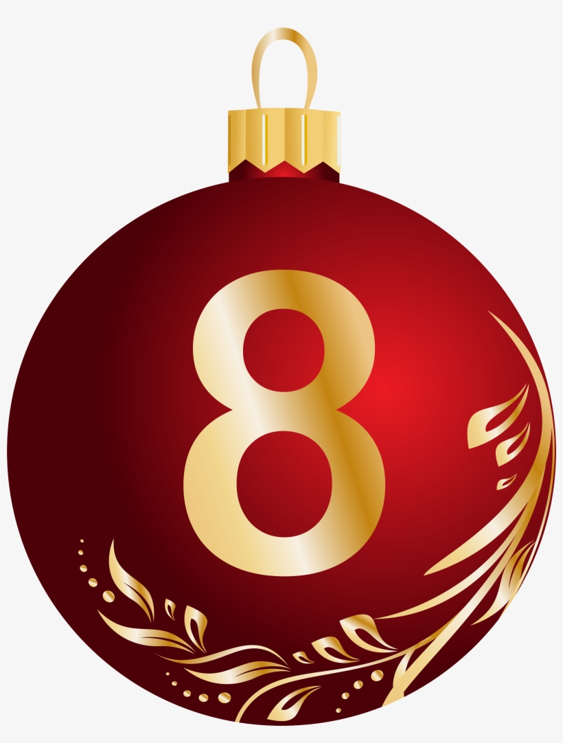 Bolas De Navidad, Bolitas, Número 3, Imágenes De Arte, - Christmas Balls Number 8, transparent png download