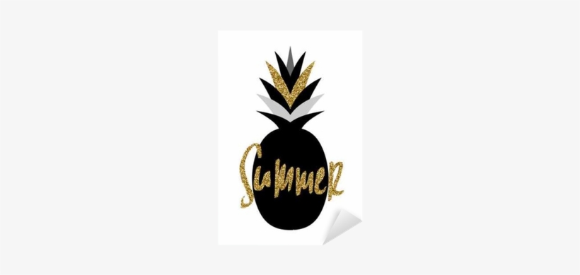 Black And Gold Pineapple Background, transparent png download
