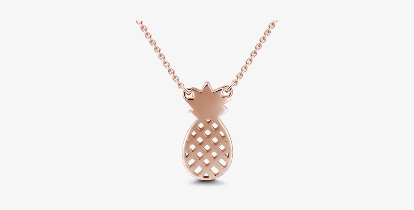 Rose Gold Pineapple Necklace - White Gold Pearl Pendants, transparent png download