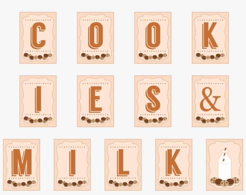 Free Milk And Cookies Party Printables Pin It - Peace Love And Sneaks, transparent png download
