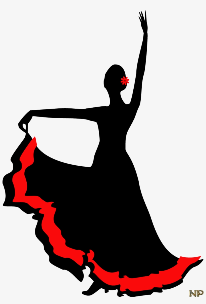 Amor Al Arte De Bailar Flamenco - Silhouette Art Of Dancers Transparent PNG  - 900x1280 - Free Download on NicePNG, image size:820x1206