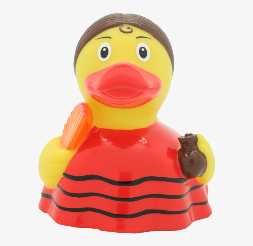 Flamenco Dancer Rubber Duck By Lilalu - Lilalu 8.5 Cm Flamenco Dancer Duck Toy (multi-colour), transparent png download
