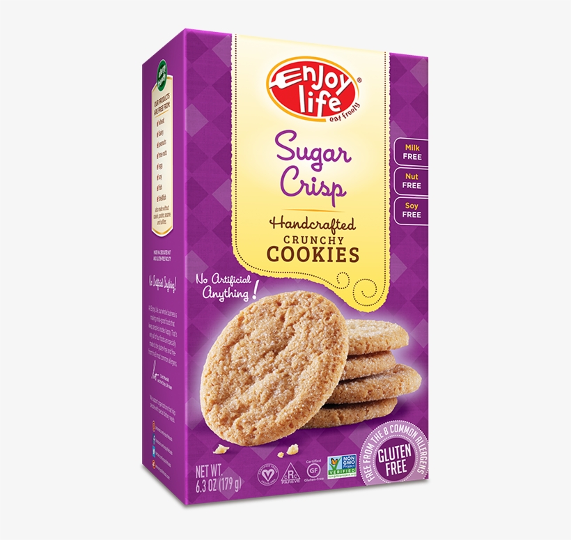 Crunchy Sugar Cookies - Enjoy Life Sugar Crisp Crunchy Cookies, transparent png download