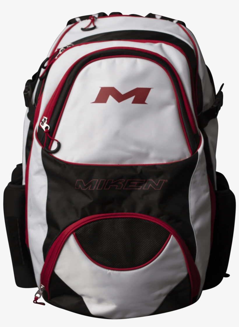 Black White And Red Miken Xl Baseball And Softball - Miken Xl Backpack Mkbg18, transparent png download