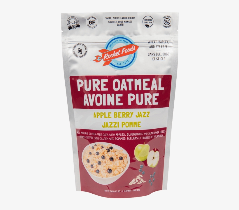 The Rocket Difference - Rocket Foods Apple Berry Jazz Pure Oatmeal Pouch, transparent png download