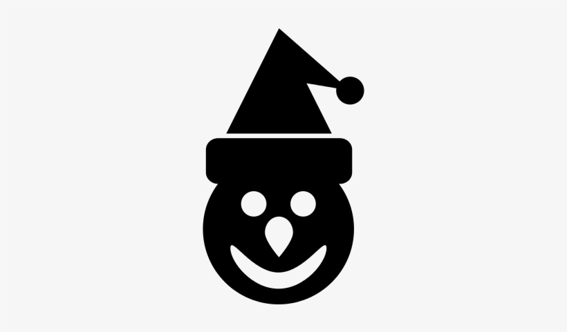 Snowman Head With Bonnet Of Christmas Vector - Santa Claus, transparent png download