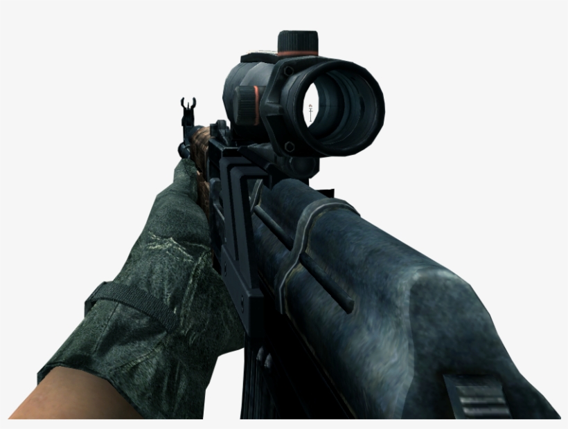 Ak-47 Acog Scope Cod4 - Ak 47 Attachments Aw, transparent png download