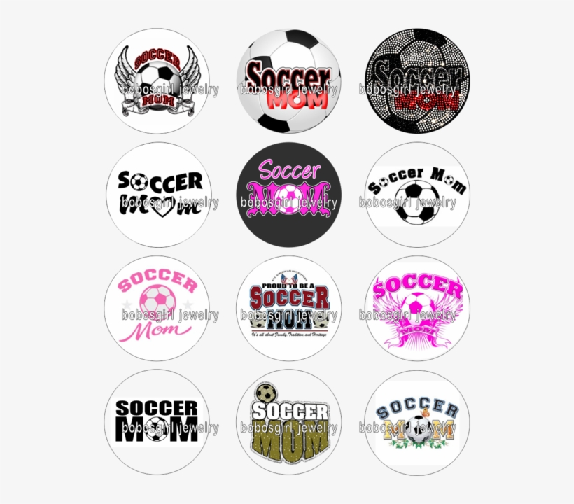 Soccer Mom Glass Magnetic Button Fit Snap Jewelry Bead - Personalize Soccer Mom Sticker, transparent png download