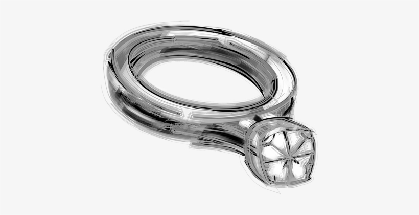 Diamond Ring Engagement Love Wedding Jewel - Ring, transparent png download