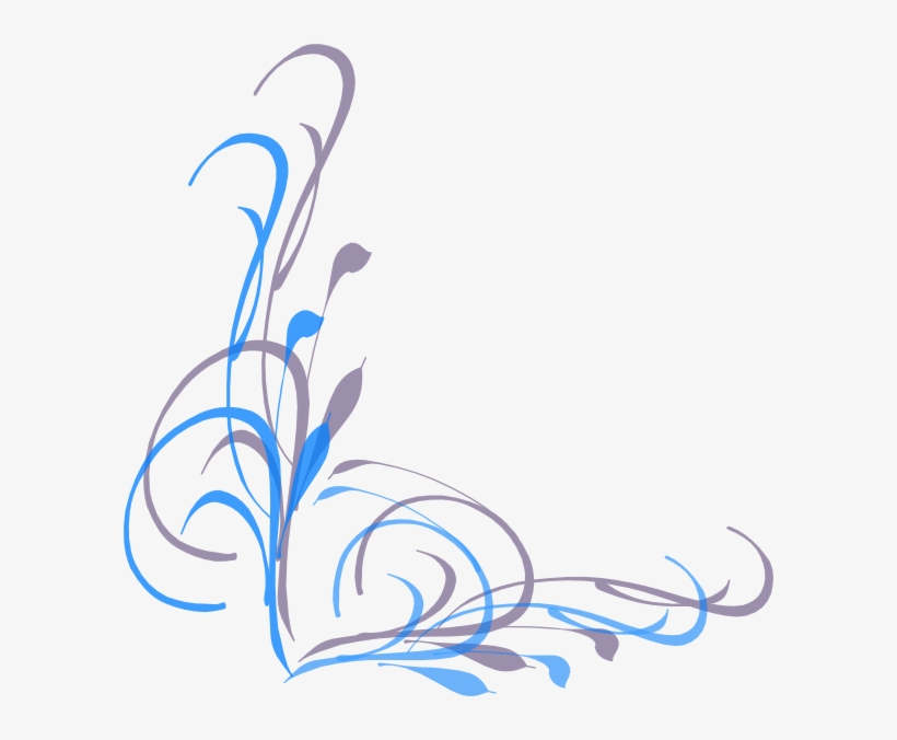 Corner Swirl Clipart - Clip Art, transparent png download