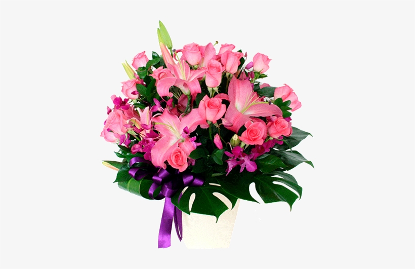 Arreglo De Orquideas Rosas Y Acapulcos - Arreglo De Orquideas Naturales, transparent png download