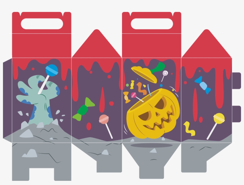 Caixa H 4 - Halloween Free Box Templates, transparent png download