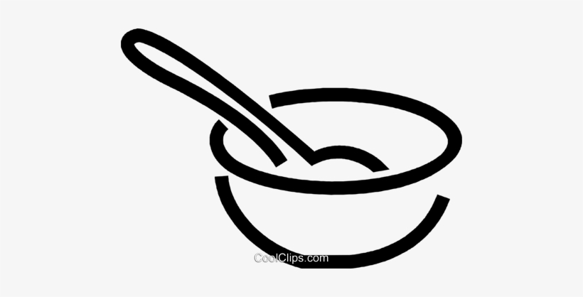 Bowl And Spoon Royalty Free Vector Clip Art Illustration - Rit Foodshare, transparent png download