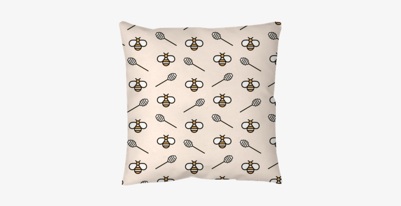 Background With Bees And Honey Spoons - Printing, transparent png download