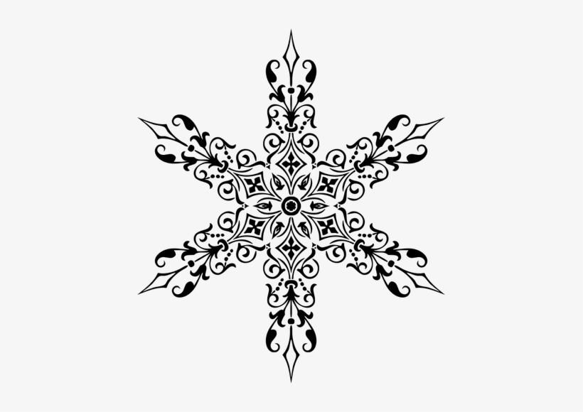 Ornamental Divider Design 6 - Snowflake, transparent png download