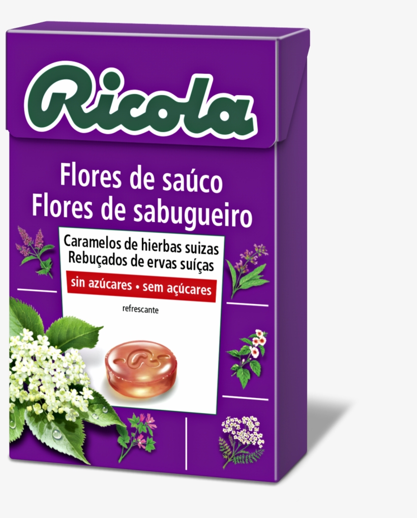 Ricola Cajas Caramelos Flores De Sauco - Ricola Elderflower Lozenges Sugar Free 45g, transparent png download