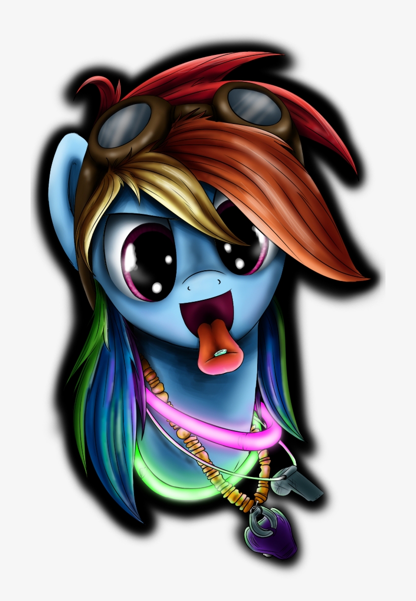 Xioade, Drugs, Drug Use, Ecstasy, Glowstick, Mdma, - Rainbow Dash Pony Inspired Rave Culture Eat Sleep Repeat, transparent png download
