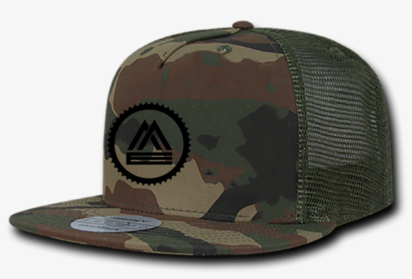 Trucker Hat - Decky 1063-wdl 5 Panel Flat Bill Trucker Hats, Woodland, transparent png download