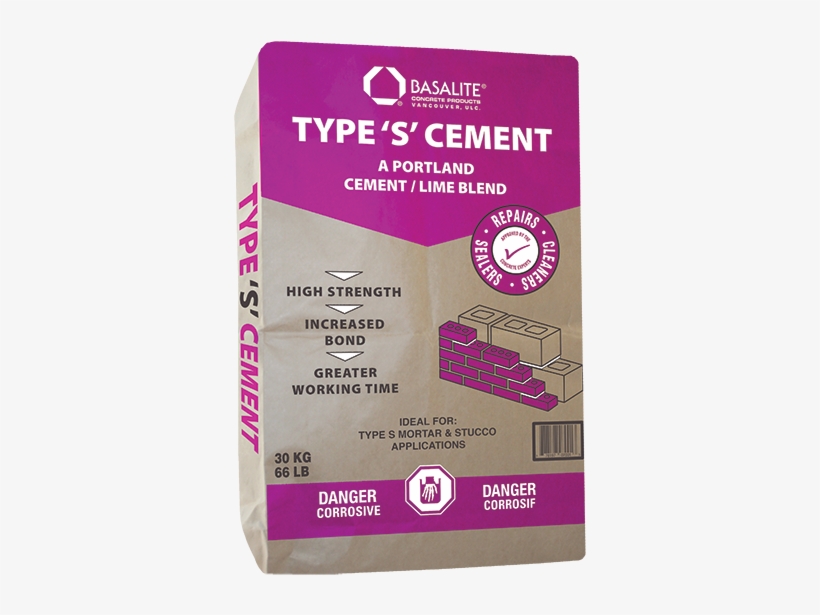 Basalite Type S Cement 30kg Bc - Lime, transparent png download