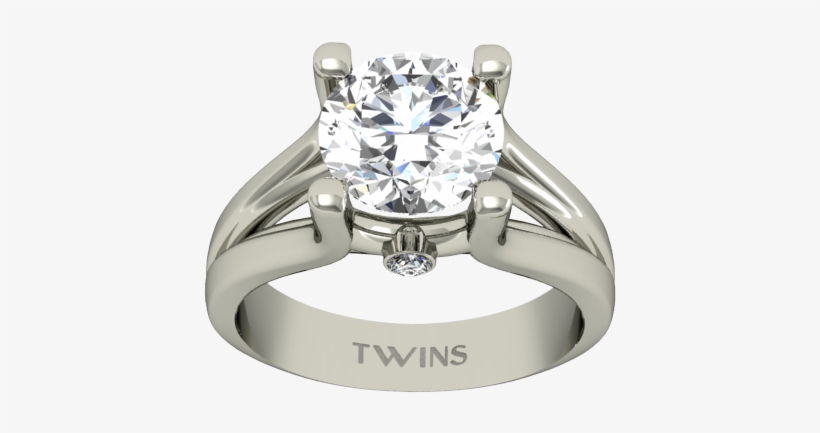 Anillo De Pedida Complicity Illusion - Anillo Con Diamante Png, transparent png download