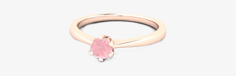 Anillo Oro Cuarzo Rosa - Anillo De Compromiso Con Cuarzo Rosa, transparent png download