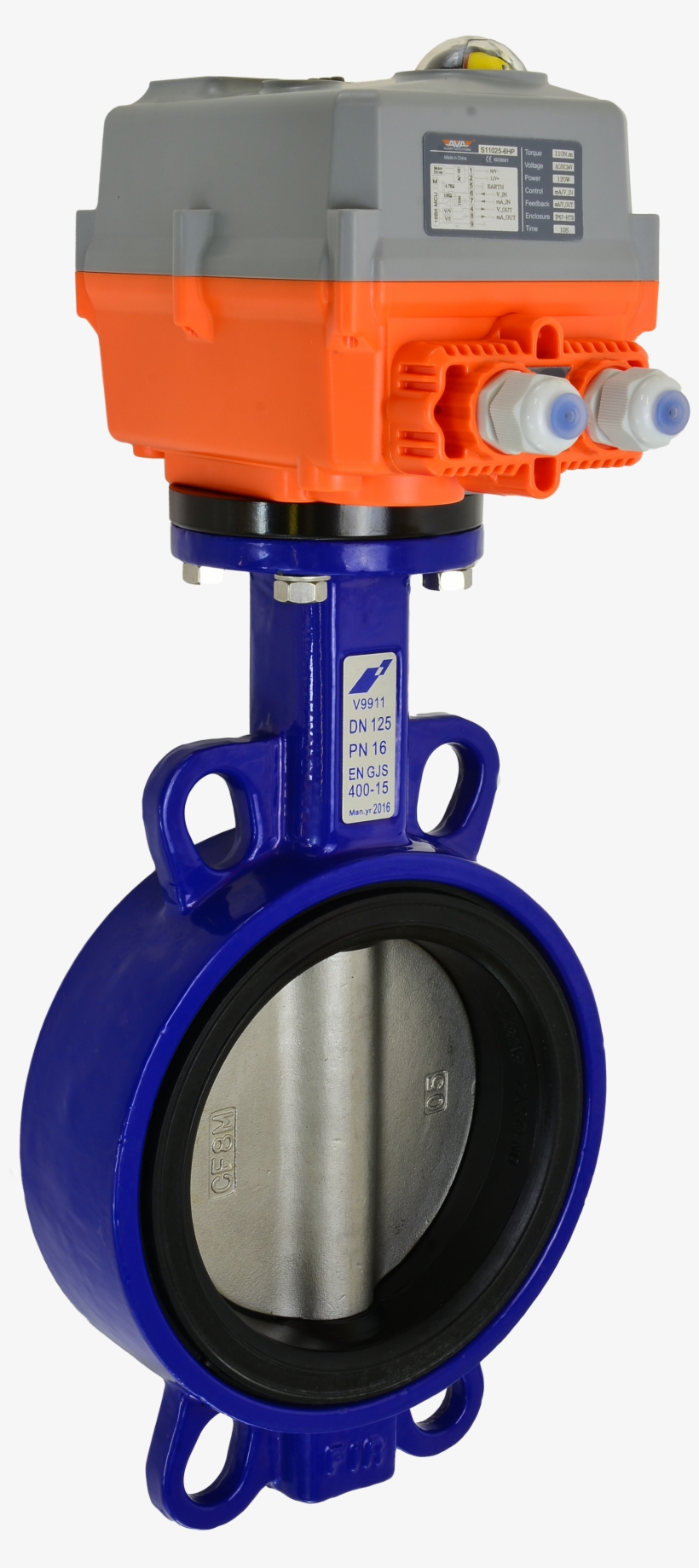 Wafer Motorized Butterfly Valve With Ava Electric Actuator, transparent png download